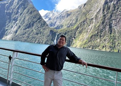 At the Fiordland National Park in New Zealand